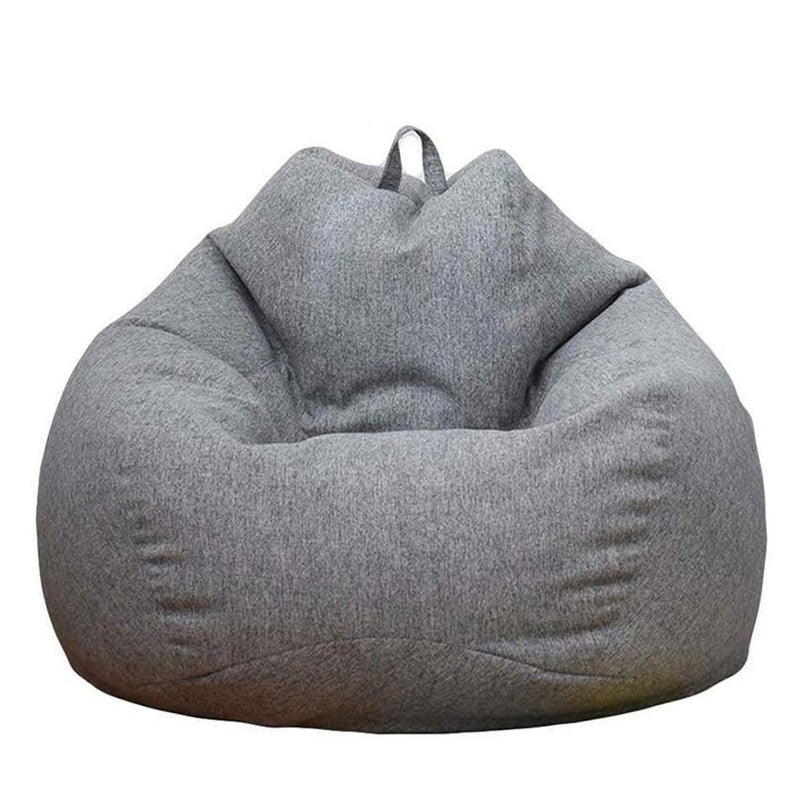 ChenLee Stuffed Animal Storage Bean Bag Cover (No Filler) Extra Soft Beanbag Seat Chair Covers-Cotton Linen Memory Foam Beanbag Replacement Cover for Adults Children without Filling - Image 1